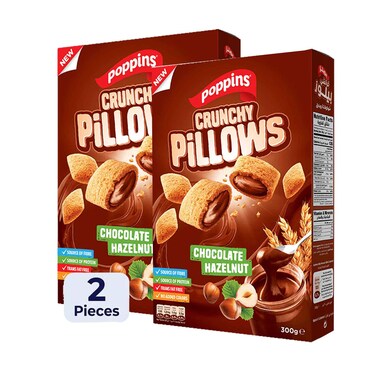 Poppins Pillows Chocolate Hazelnut Cereals 300g + 1 Piece