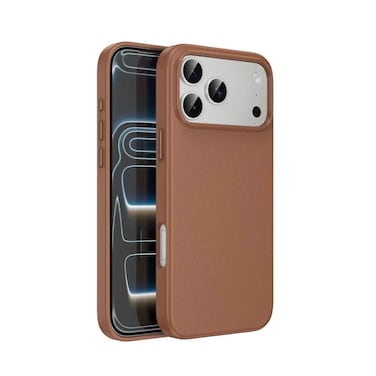 غلاف حماية جلد Hoco DG29 لـ iPhone 17 Pro بني