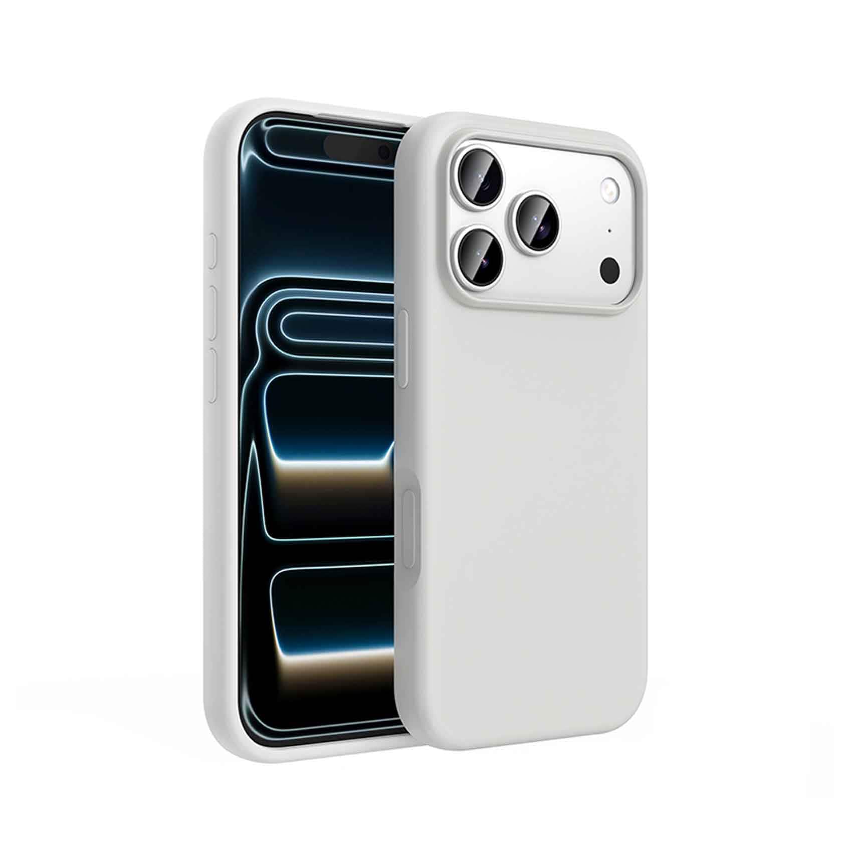 Hoco DG30 Silicon Anti Finger Print Protective Case iPhone 17 Pro Max Light Gray