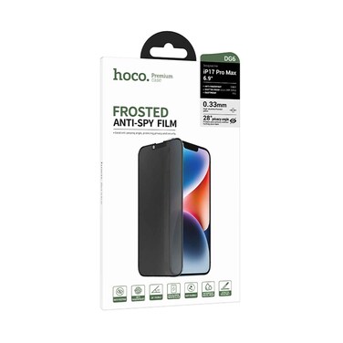 Hoco DG6 Frosted Anti Spy Film iPhone 17 Pro Max