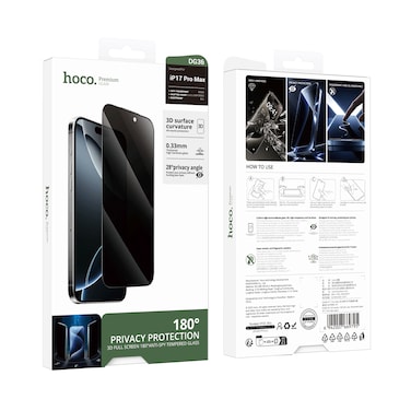 Hoco iPhone17 Pro Max Anti-Spy Tempered Glass DG36