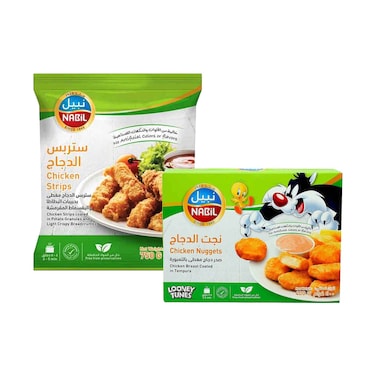 Nabil Chicken Strips 750g + Nabil Chicken Nuggets 400g