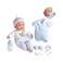 JC Toys Berenguer Boutique 15 Inches Realistic Soft Body Baby Doll Open &amp; Close Eyes Set Blue