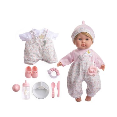 JC Toys Berenguer Boutique 15 Inches Realistic Soft Body Baby Doll Open &amp; Close Eyes Set Pink