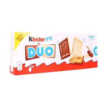Kinders DUO Biscuits Milk &amp; White Chocolate 150g