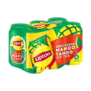 Lipton Zero Sugar Mango Tango Ice Tea 320mlx6 Pieces