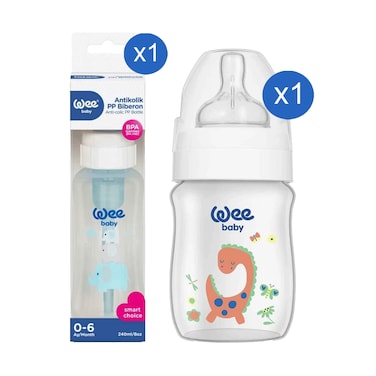 Wee Anticolic Pp Feeding Bottle 240ml +  Wee Baby Feeding Bottle 150ml