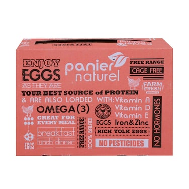 Panier Naturel Free Range Egg Rich Yolk 12 Pieces
