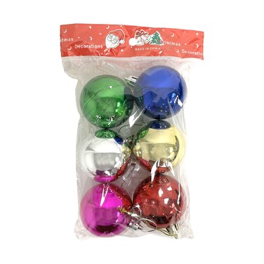 Festive Ball Assorted 6 Piecesx5cm
