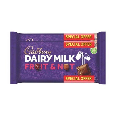 كادبوري ديري ميلك فواكه ومكسرات ٢١٢ غ × قطعتان