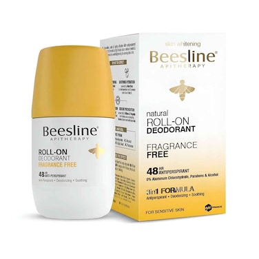 Beesline Nature Roll On Deodorant Fragrance Free 50ml