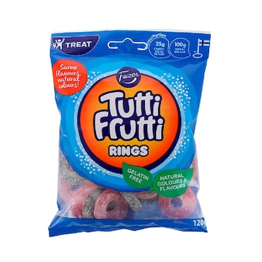 فازر توتي فروتي حلقات حلوى 120 جرام