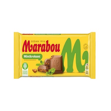 Marabou Mintkrokant Creamy Milk Chocolate With Refreshing Mint Crisp 160g