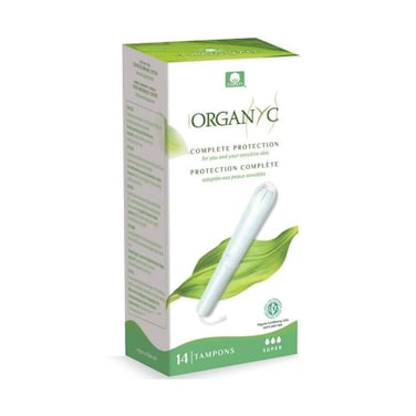 Organyc Cotton Tampons Super With Applicator 14 Pieces