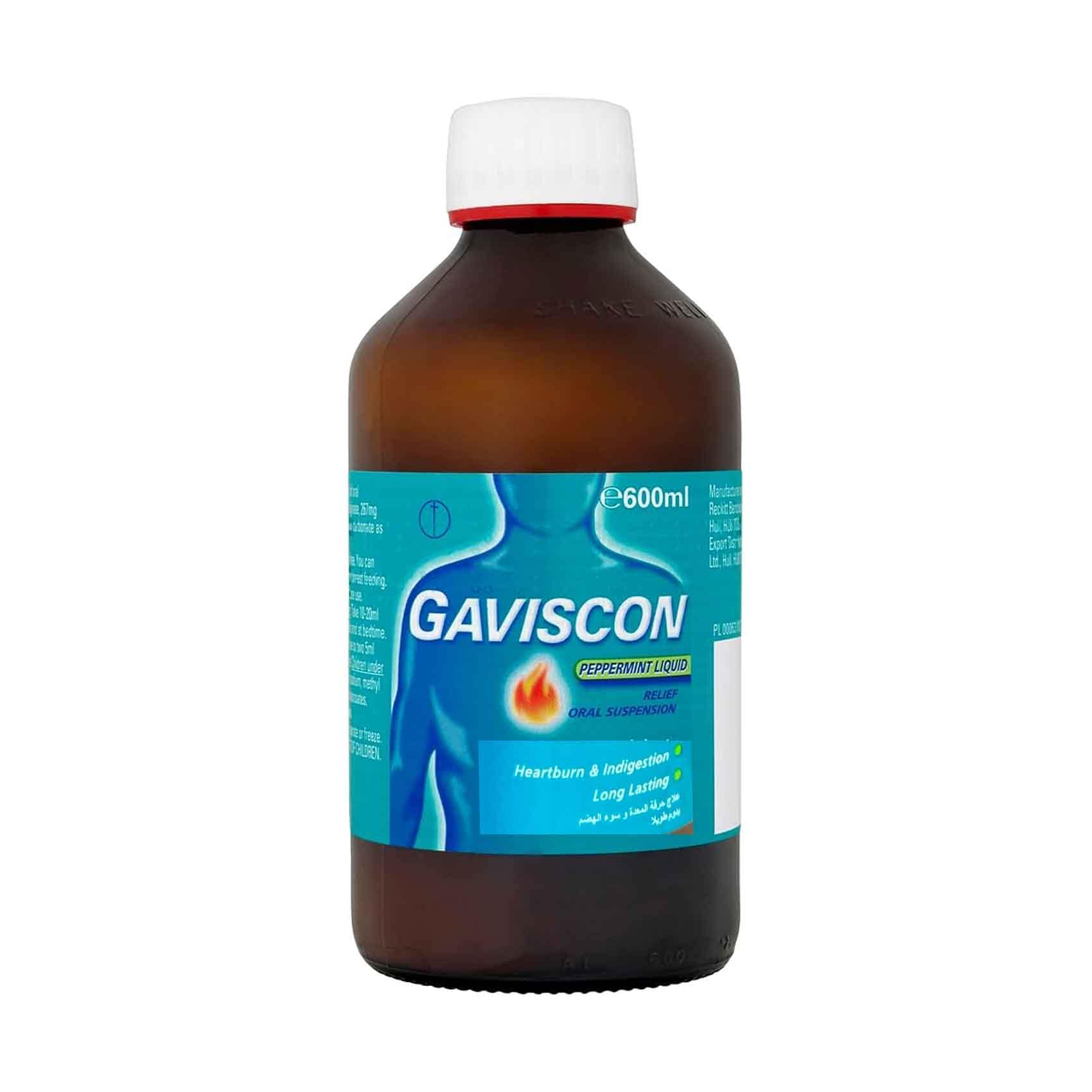 Gaviscon Peppermint Liquid Fast Soothing Relief 600ml