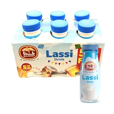 Baladna Low Fat Lassi Drink Promo Pack 200mlx6 Pieces