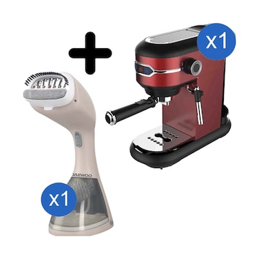Thomson Espresso Coffee Maker ST- 695 Red + Daewoo Garment Steamer DGS8280