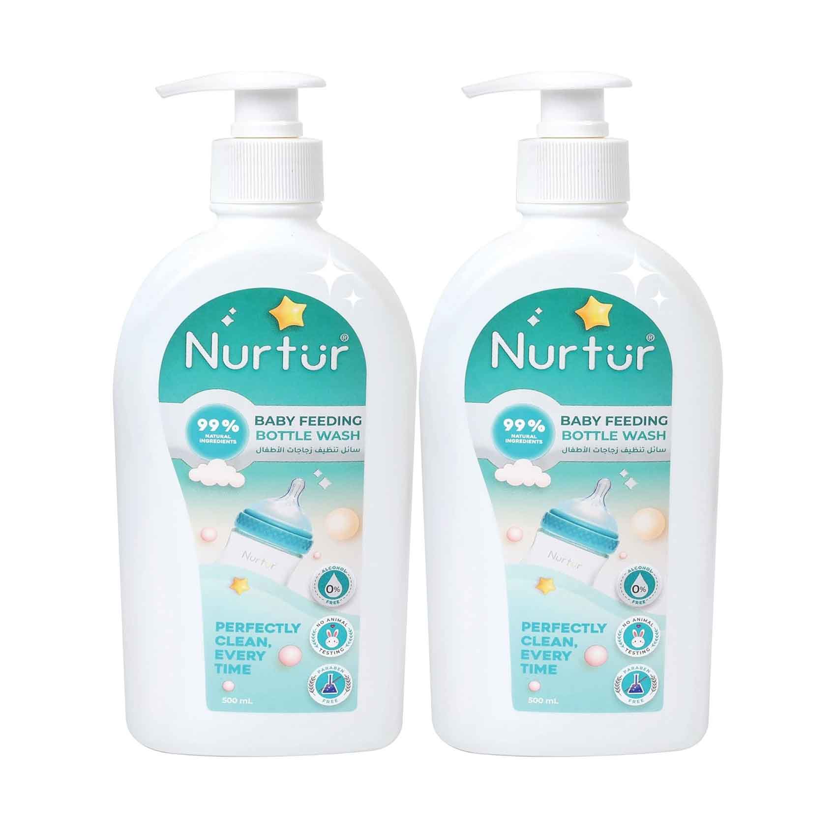Nurtur Baby Feeding Bottle Wash 500ml x 2 Pieces
