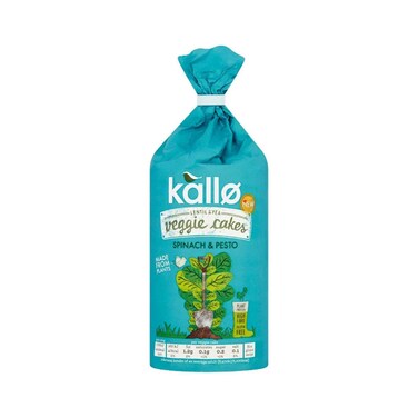 Kallo Veggie Cakes Spinach &amp; Pesto 122g