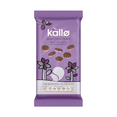 Kallo Mini Milk Chocolate Rice Cakes 21gx4 Pieces