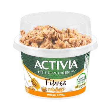 Activia Fibres Mix &amp; Go Muesli &amp; Miel 170g