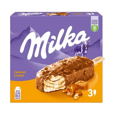 Milka Ice Cream With Caramel Crunch 90mlx3 Pieces