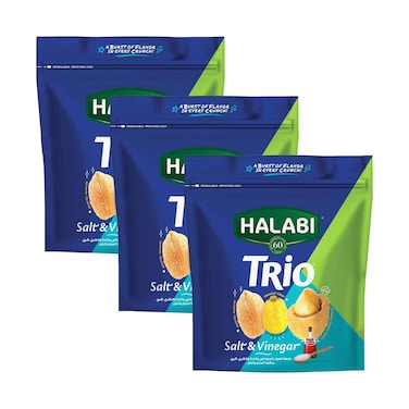 Halabi Trio With Salt &amp; Vinegar 150gx3 Pieces