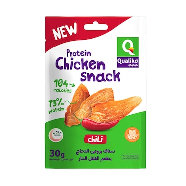وجبة كواليكو بروتين دجاج بنكهة الفلفل الحار 30 جم