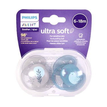 Philips Avent Ultra Soft Soother 6-18 Months for Baby Boys