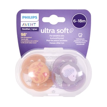 Philips Avent Soother Ultra Soft 6-18 Months Baby Girls