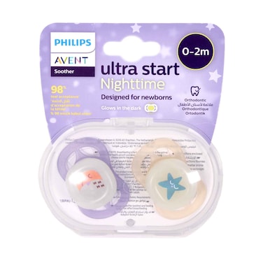 Philips Avent Ultra Start Nighttime Soother 0-2 Months Baby Girls