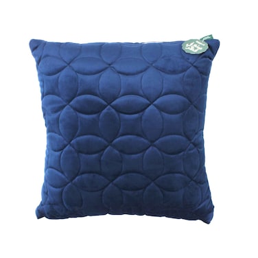 Rankoussi Quilted Cushion Navy Blue Color 45cmx45cm
