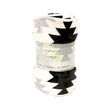 بطانية كارلين ديكور من الفلانيل الحريري المطبوع، مقاس مزدوج، ألوان متنوعة، 200 × 220 سم