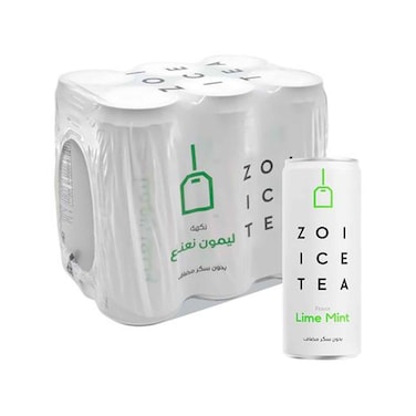 Zoi Ice Tea Lime Mint Flavor 320mlx6 Pieces