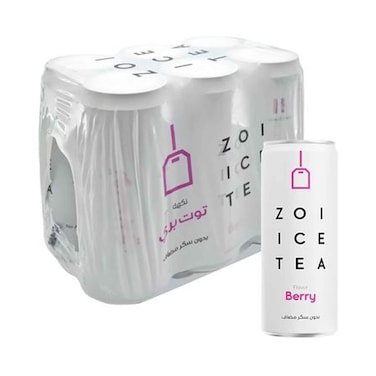 شاي مثلج زوي بنكهة التوت 320 مل × 6 قطع