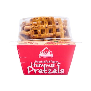 Smart Gourmet Roasted Red Pepper Hummus &amp; Pretzels 140g