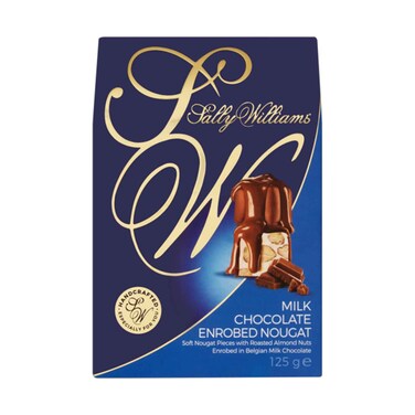 Sally Williams Milk Chocolate Enrobed Nougat 125g