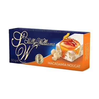 Sally Williams Nougat Bar With Macadamia Nuts 50g