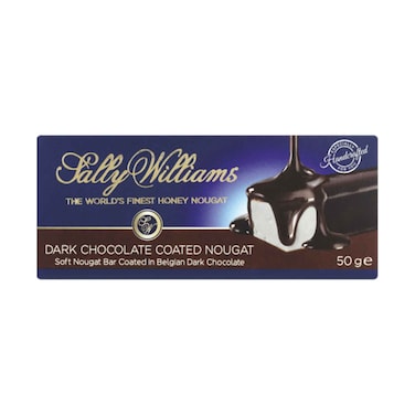 Sally Williams Dark Chocolate Coated Nougat Bar 50g