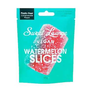 Sweet Lounge Vegan Fizzy Watermelon Slices Gummy 65g