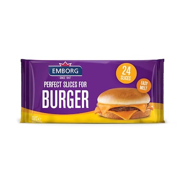 Emborg Burger Slice Cheese 400g