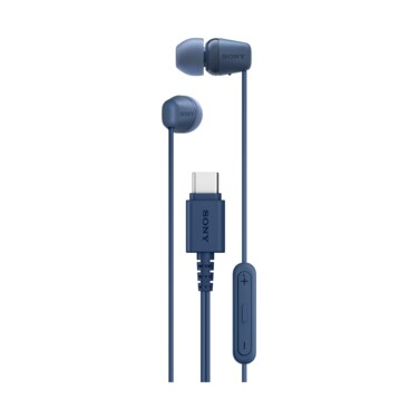 سماعة أذن سوني سلكية داخل الأذن بمنفذ USB-C موديل IER-EX15C/LZ لون أزرق