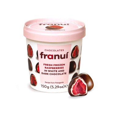 فرانوي توت العليق المجمد بالشوكولاتة البيضاء والداكنة 150 جرام