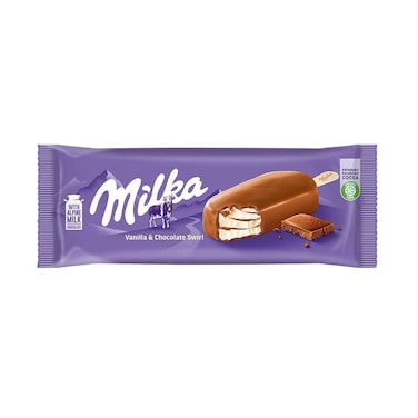 Milka Vanilla &amp; Chocolate Swirl Ice Cream Stick 90ml