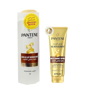 Panteen Pro-V Soin Au Lait Nourrissant Shampoo 400ml + Oil Replacement Milky Damage Repair Nourishing Cream 275ml
