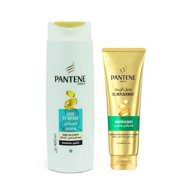Panteen Pro-V Lisse Et Soyeux Shampoo 400ml + Oil Replacement Smooth &amp; Silky Nourishing Cream 275ml