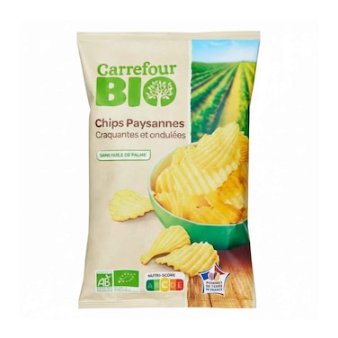 Carrefour Bio Organic Country Style Potato Chips 125g