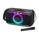 سماعة محمولة JBL Party Box On-The-Go 2 باللون الأسود + ميكروفون لاسلكي واحد