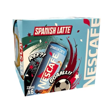 Nescafe Spanish Latte Iced Cofffee On-The-Go 225mlx6 Pieces