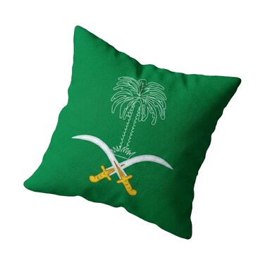 وسادة مطبوعة عليها شعار كأس العالم 2026، المملكة العربية السعودية، مقاس 40 سم × 40 سم